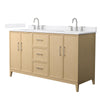 Custom image for White Oak with Brushed Nickel Trim / White Cultured Marble / No Mirror