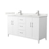 Custom image for White with Brushed Nickel Trim / Giotto Quartz / No Mirror