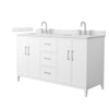 Custom image for White with Brushed Nickel Trim / Giotto Quartz / No Mirror