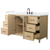 Custom image for White Oak with Matte Black Trim / Carrara Cultured Marble / No Mirror