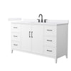 Custom image for White with Matte Black Trim / White Cultured Marble / No Mirror
