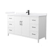 Custom image for White with Matte Black Trim / White Quartz / No Mirror