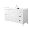 Custom image for White with Matte Black Trim / White Quartz / No Mirror