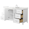 Custom image for White with Brushed Nickel Trim / Giotto Quartz / No Mirror