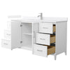 Custom image for White with Brushed Nickel Trim / White Quartz / No Mirror