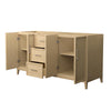Custom image for White Oak with Brushed Nickel Trim / No Mirror