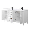 Custom image for White with Matte Black Trim / White Quartz / No Mirror