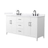 Custom image for White with Matte Black Trim / White Quartz / No Mirror