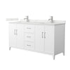 Custom image for White with Brushed Nickel Trim / Giotto Quartz / No Mirror