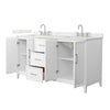 Custom image for White with Brushed Nickel Trim / Giotto Quartz / No Mirror