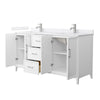 Custom image for White with Brushed Nickel Trim / White Cultured Marble / No Mirror