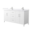 Custom image for White with Brushed Nickel Trim / White Cultured Marble / No Mirror