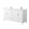 Custom image for White with Brushed Nickel Trim / White Quartz / No Mirror