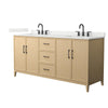 Custom image for White Oak with Matte Black Trim / Giotto Quartz / No Mirror