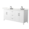 Custom image for White with Matte Black Trim / Giotto Quartz / No Mirror
