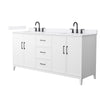 Custom image for White with Matte Black Trim / White Quartz / No Mirror