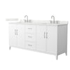 Custom image for White with Brushed Nickel Trim / Giotto Quartz / No Mirror