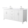 Custom image for White with Brushed Nickel Trim / White Quartz / No Mirror