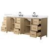 Custom image for White Oak with Matte Black Trim / Carrara Cultured Marble / No Mirror