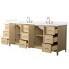 Custom image for White Oak with Brushed Nickel Trim / White Cultured Marble / No Mirror