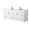 Custom image for White with Matte Black Trim / White Quartz / No Mirror