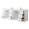 Custom image for White with Brushed Nickel Trim / Giotto Quartz / No Mirror