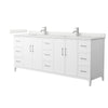 Custom image for White with Brushed Nickel Trim / Giotto Quartz / No Mirror