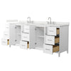 Custom image for White with Brushed Nickel Trim / Giotto Quartz / No Mirror