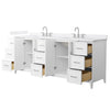 Custom image for White with Brushed Nickel Trim / White Cultured Marble / No Mirror