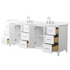 Custom image for White with Brushed Nickel Trim / White Quartz / No Mirror