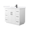 Custom image for White with Matte Black Trim / White Quartz / No Mirror