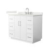 Custom image for White with Brushed Nickel Trim / Giotto Quartz / No Mirror