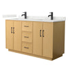 Custom image for Light Oak with Matte Black Trim / Giotto Quartz / No Mirror