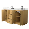 Custom image for Light Oak with Matte Black Trim / Giotto Quartz / No Mirror