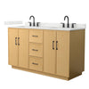 Custom image for Light Oak with Matte Black Trim / Giotto Quartz / No Mirror
