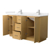 Custom image for Light Oak with Brushed Nickel Trim / Carrara Cultured Marble / No Mirror