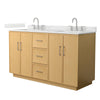 Custom image for Light Oak with Brushed Nickel Trim / Giotto Quartz / No Mirror