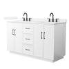 Custom image for White with Matte Black Trim / White Quartz / No Mirror