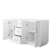 Custom image for White with Brushed Nickel Trim / No Mirror