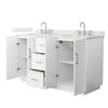 Custom image for White with Brushed Nickel Trim / Giotto Quartz / No Mirror
