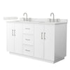 Custom image for White with Brushed Nickel Trim / Giotto Quartz / No Mirror