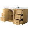 Custom image for Light Oak with Matte Black Trim / Giotto Quartz / No Mirror