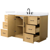 Custom image for Light Oak with Matte Black Trim / White Cultured Marble / No Mirror