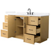 Custom image for Light Oak with Matte Black Trim / White Quartz / No Mirror