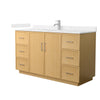 Custom image for Light Oak with Brushed Nickel Trim / Carrara Cultured Marble / No Mirror