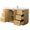 Custom image for Light Oak with Brushed Nickel Trim / Giotto Quartz / No Mirror