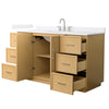 Custom image for Light Oak with Brushed Nickel Trim / White Cultured Marble / No Mirror