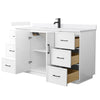 Custom image for White with Matte Black Trim / White Quartz / No Mirror