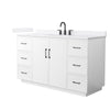 Custom image for White with Matte Black Trim / White Quartz / No Mirror