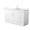 Custom image for White with Brushed Nickel Trim / Giotto Quartz / No Mirror